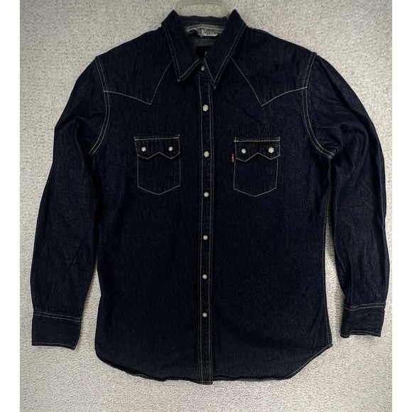 Levi's Other - Levi's Shirt Mens L 1998 Universal Studios Wardrobe Denim Western Pearl Snap EUC